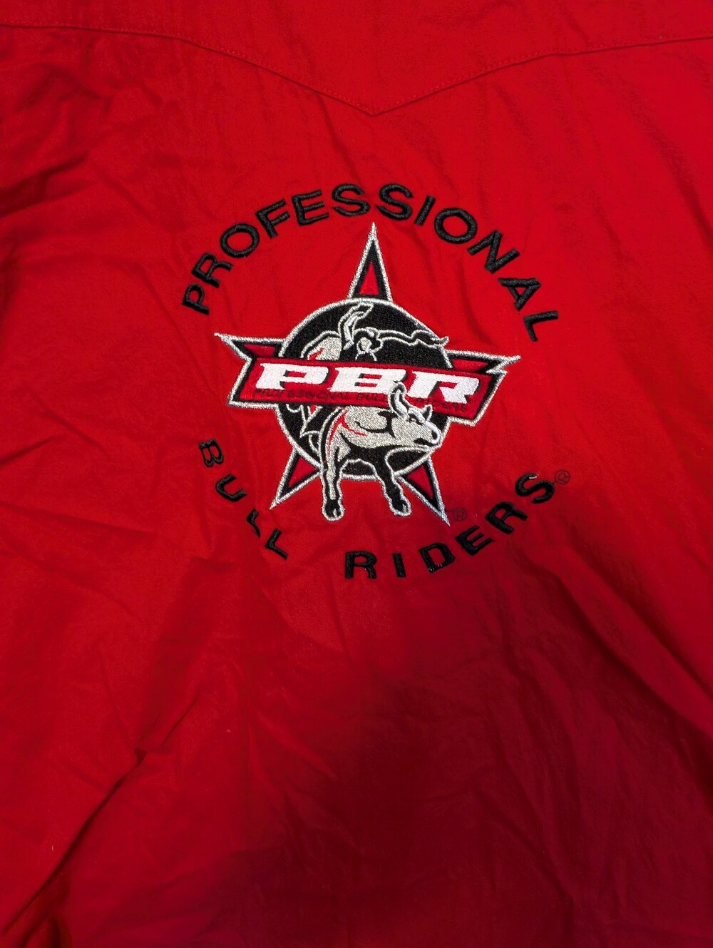 Wrangler‎ PBR Red Button Down Rodeo Shirt Men's Size XXL - Picture 5 of 8